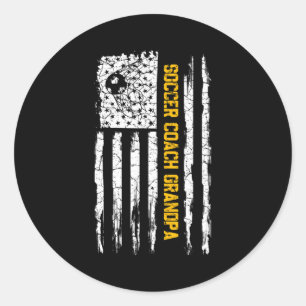 Adesivo Bandeira Americana Vintage Avô Treinador de Futebo