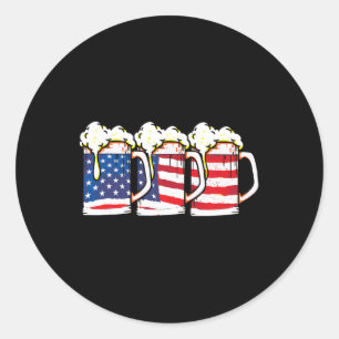 Adesivo Bandeira Americana Vintage Beer Brewery 4 De Julho
