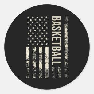Adesivo Bandeira americana vintage dos EUA basquete premiu