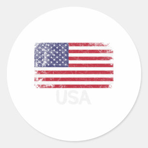 Adesivo Bandeira Americana Vintage Feita Nos EUA Estados U