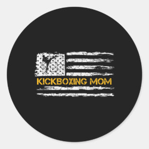 Adesivo Bandeira Americana Vintage Lutadora de MMA Kickbox