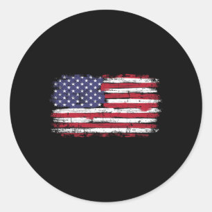 Adesivo Bandeira Americana Vintage Para O Dia Da Independê