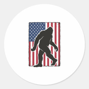 Adesivo Bandeira Americana Vintage Silhueta de Pé Grande V