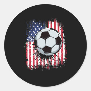 Adesivo Bandeira Americana Vintage Soccer 4 De Julho Patri