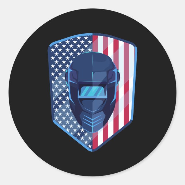Adesivo Bandeira Americana Welder Patriótica (Frente)
