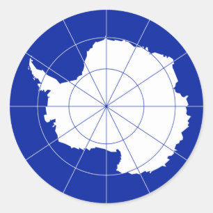 Adesivo Bandeira antárctica do Tratado. A Antártica