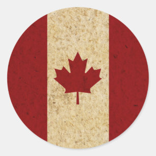 Adesivo Bandeira antiga do canadense do Grunge