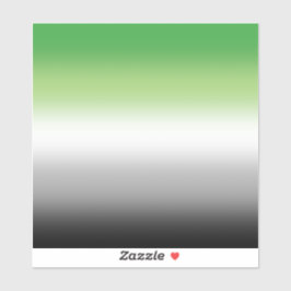 Adesivo Bandeira Aromântica Gradiente - Orgulho Aromântico