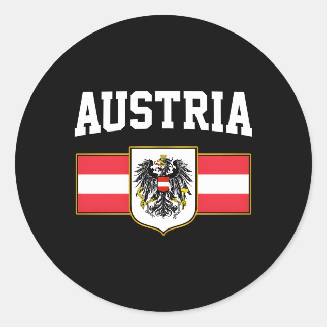 Adesivo Bandeira Austríaca Áustria Osterreich (Frente)
