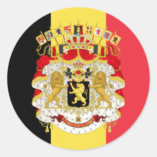 Adesivo Bandeira belga e Casaco de armas, Bandeira da Bélg