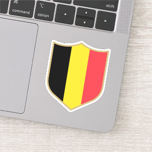 Adesivo Bandeira Bélgica Emblem Patriotic Viagem