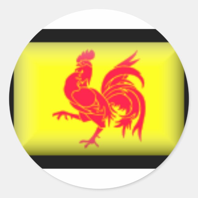 Adesivo Bandeira Bélgica-Valônia (Frente)