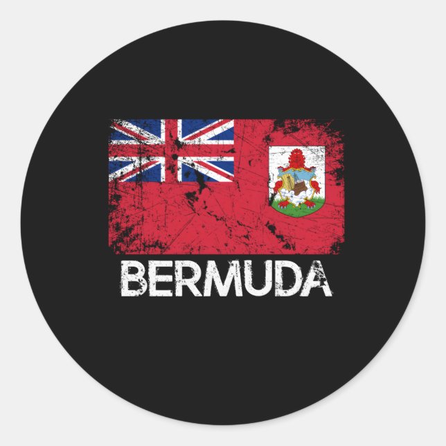 Adesivo Bandeira Bermudan Feita Nas Bermudas (Frente)