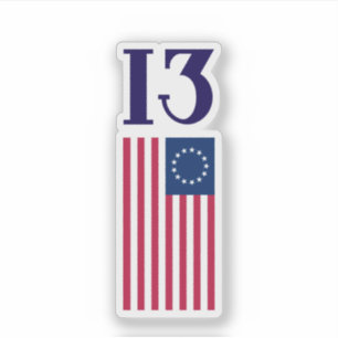 Adesivo Bandeira Betsy Ross das Treze Colônias