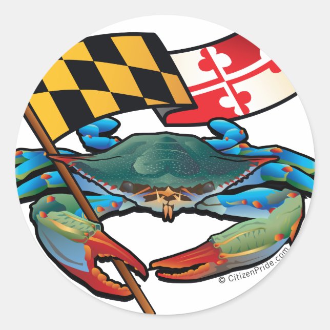Adesivo Bandeira Blue Crab Maryland (Frente)