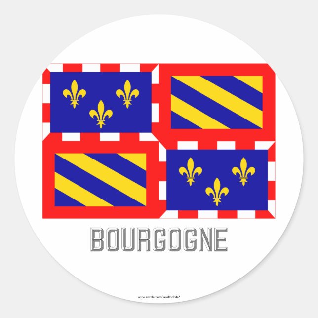Adesivo Bandeira Bourgogne com nome (Frente)