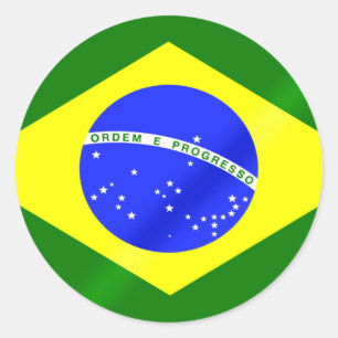 Adesivo Bandeira brasileira de presentes e de camisetas de