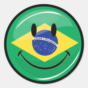 Adesivo Bandeira brasileira de sorriso