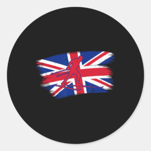 Adesivo Bandeira Britânica Cross Country Skiing Winter Spo