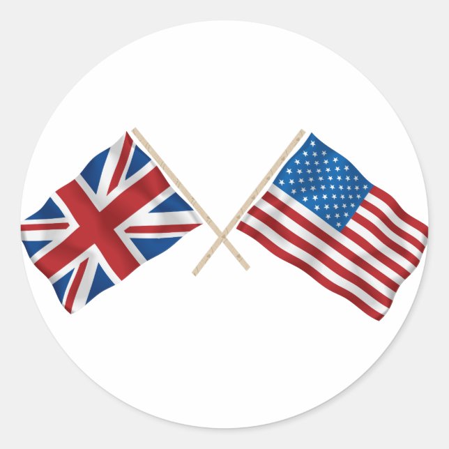 Adesivo Bandeira Britânica e Americana (Frente)