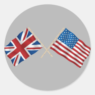 Adesivo Bandeira Britânica e Americana
