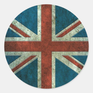 Adesivo Bandeira britânica efeito de aço envelhecido