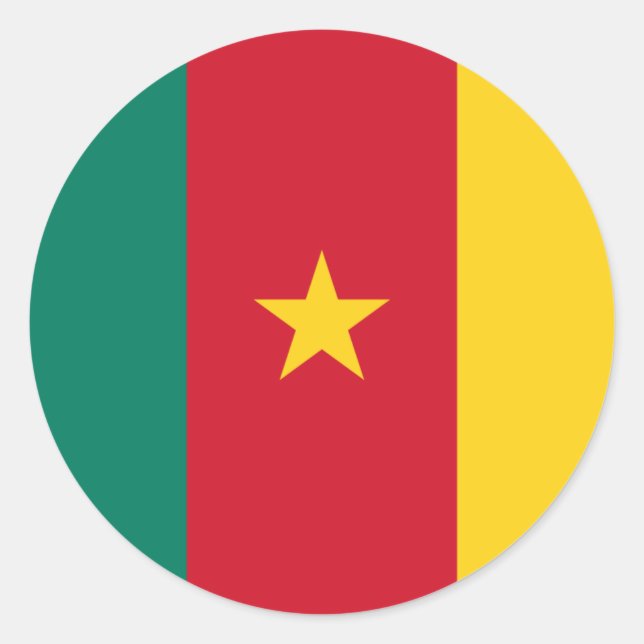 Adesivo Bandeira Camarões, Bandeira dos Camarões (Frente)