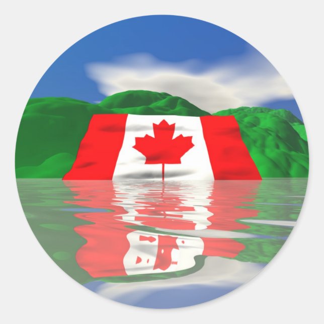 Adesivo Bandeira Canadense Terra (Frente)