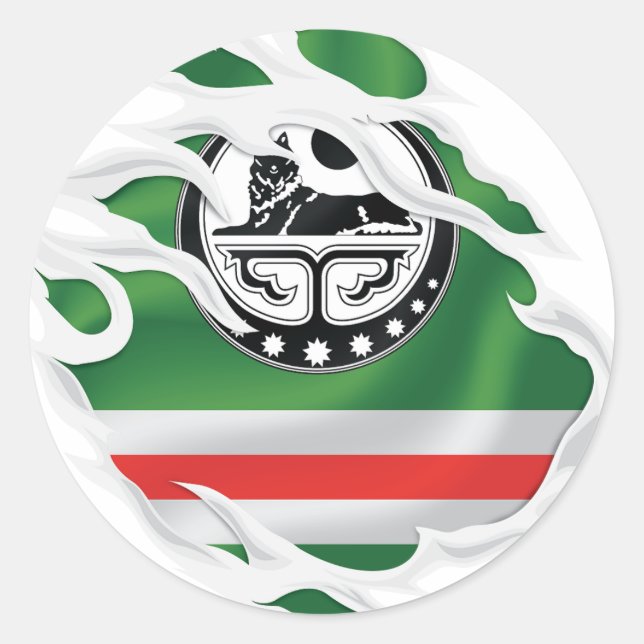 Adesivo Bandeira chechena riscada (Frente)