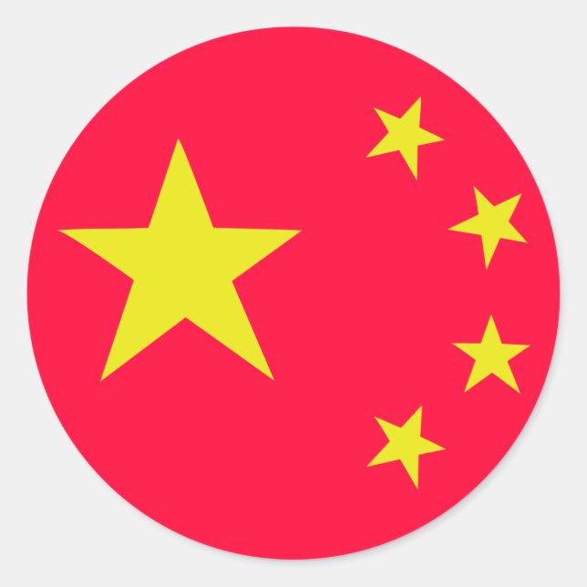 Adesivo bandeira chinesa de estrelas (Frente)