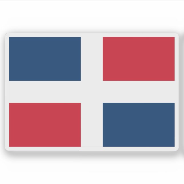 Adesivo Bandeira civil da República Dominicana (1849-hoje) (Frente)