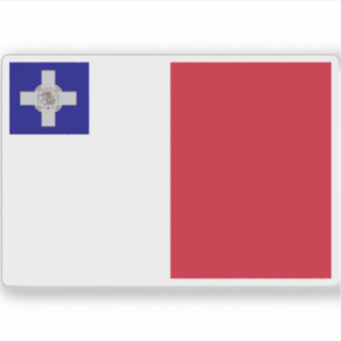 Adesivo Bandeira Civil de Malta (1943-1964, não oficial)