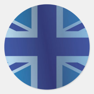 Adesivo Bandeira clássica azul metálica de Union Jack