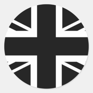 Adesivo Bandeira clássica preta & branca de Union Jack
