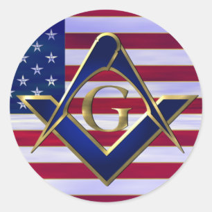 Adesivo Bandeira com quadrado e compassos