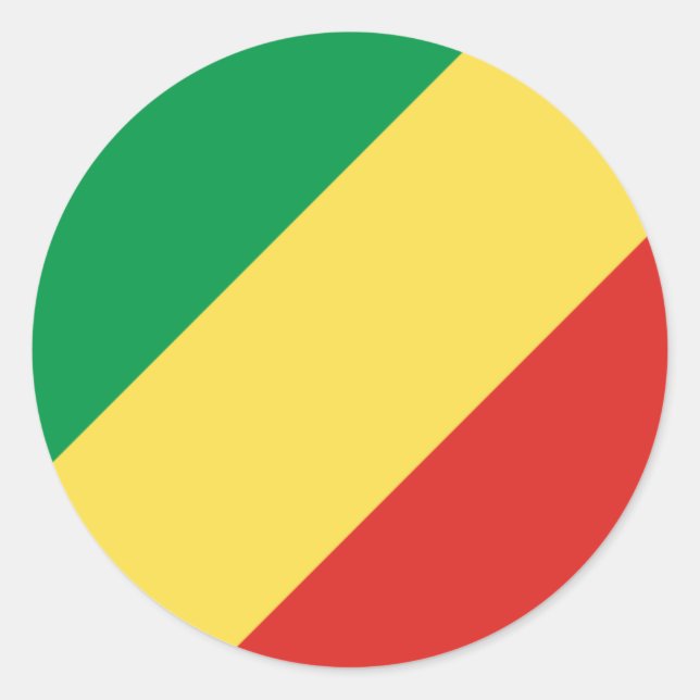 Adesivo Bandeira Congolesa, Bandeira da República do Congo (Frente)