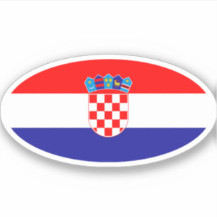 Adesivo Bandeira Croata Oval