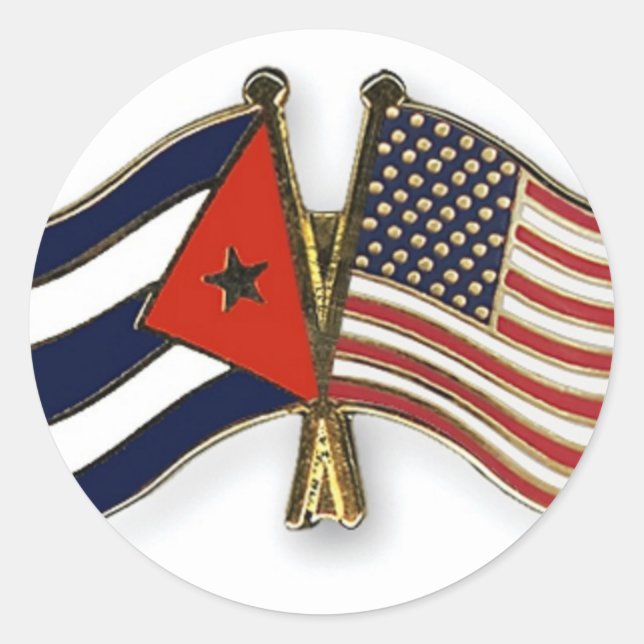 Adesivo Bandeira cubana e bandeira americana (Frente)