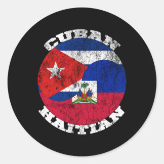 Adesivo Bandeira cubana haitiana Half Cubana Half Haitian