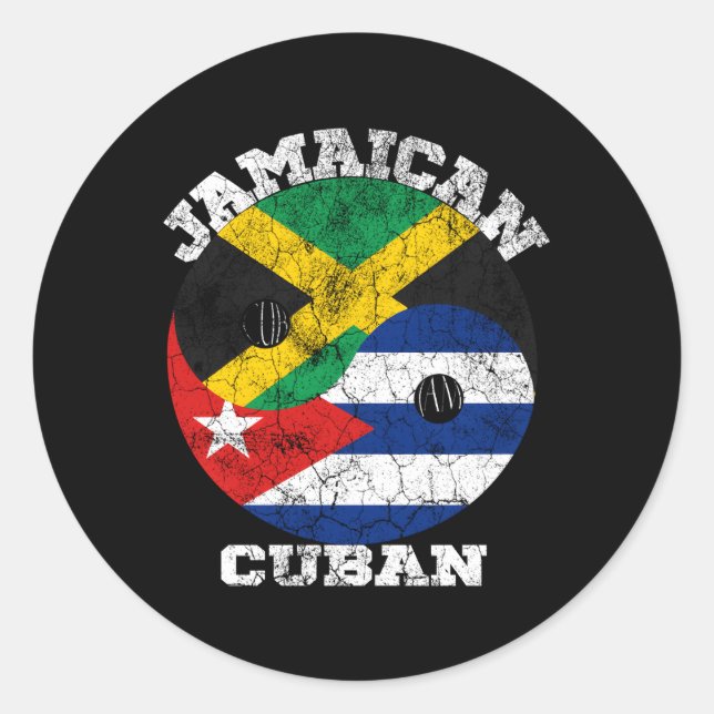 Adesivo Bandeira cubana jamaicana Cuba Bandeira da Jamaica (Frente)