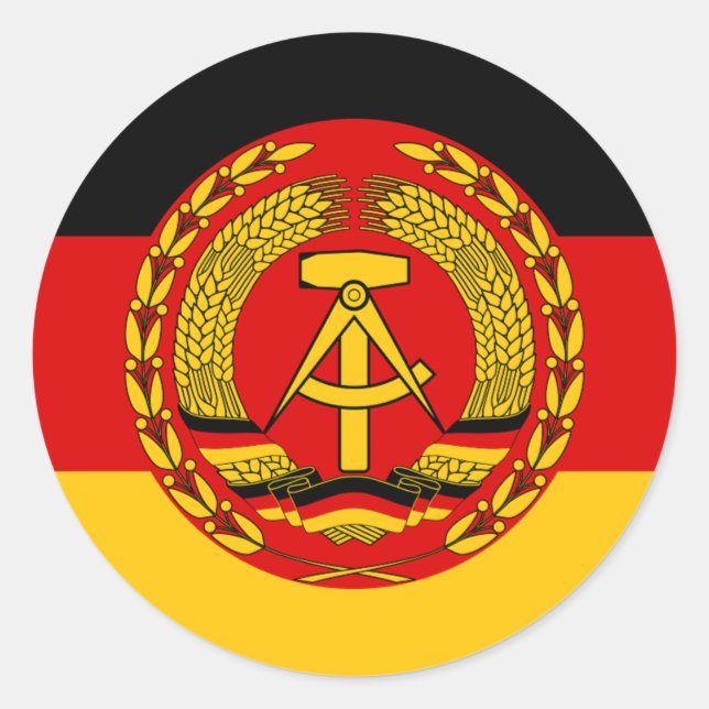 Adesivo Bandeira da Alemanha Oriental - Flagge der DDR (GD (Frente)