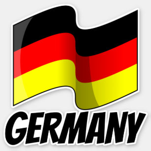 Adesivo Bandeira da Alemanha, rotulada 