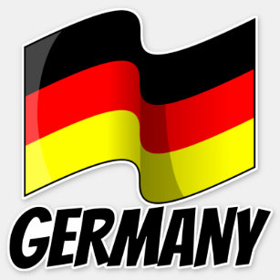 Adesivo Bandeira da Alemanha, rotulada Sticker