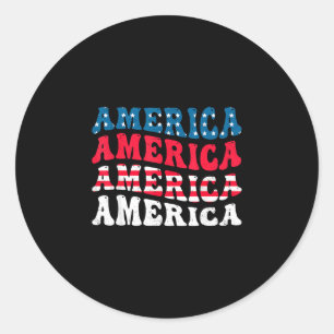 Adesivo bandeira da América gráfica engraçada 4 de julho