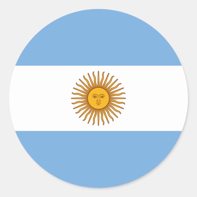 Adesivo Bandeira da Argentina - Bandera da Argentina (Frente)