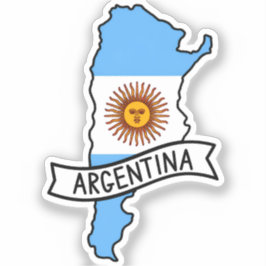 Adesivo Bandeira da Argentina Mapa Orgulho Patriótico Arge