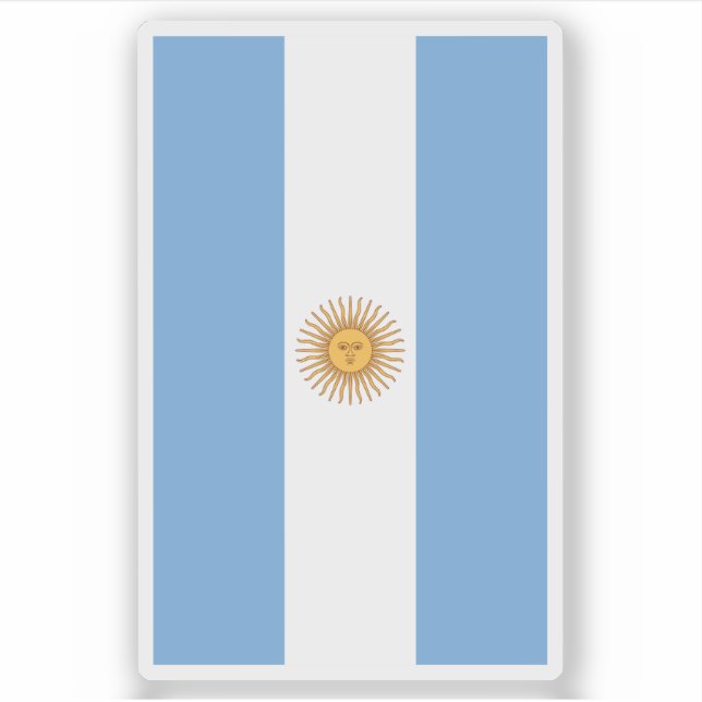 Adesivo Bandeira da Argentina (vertical) (Frente)