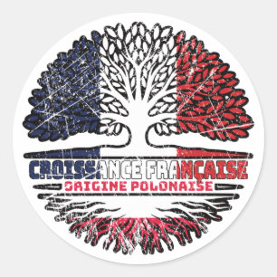 Adesivo Bandeira da Árvore Francesa Polônia Polonesa