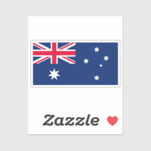 Adesivo Bandeira da Austrália recortada personalizada