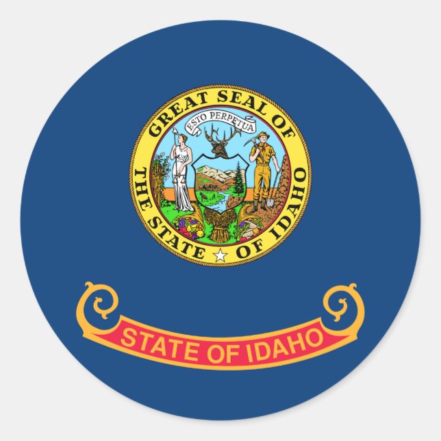 Adesivo Bandeira da Bagagem de Idaho (Frente)